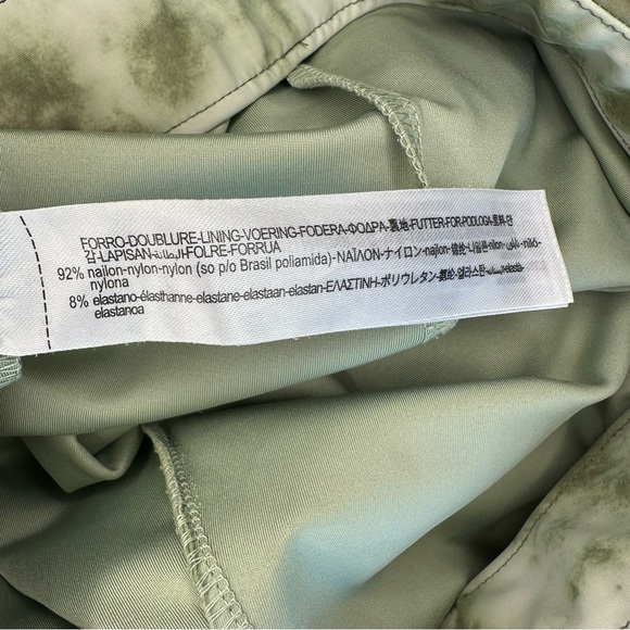 Zara Tie Dye High Waisted Kick Flare Split Leggings - Green - Size Medium - Picture 8 of 8